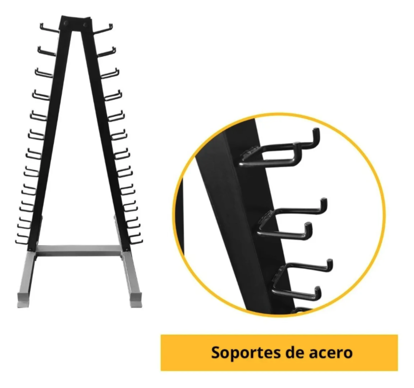 Rack Uso Rudo con Mancuernas de 1 a 15 libras - Smart Life - Imagen 7