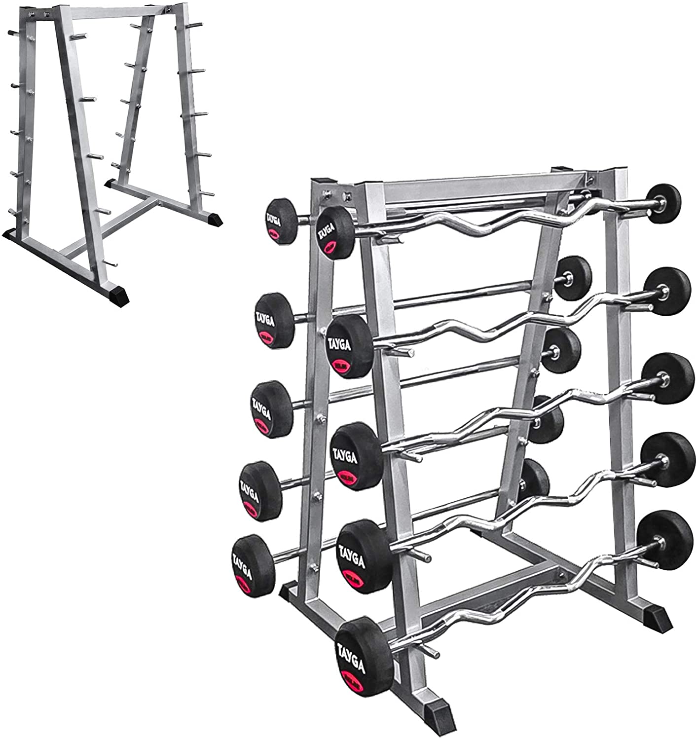 Rack Uso Rudo con 10 Barras de 20 a 110 Lb. - Tayga - Imagen 9
