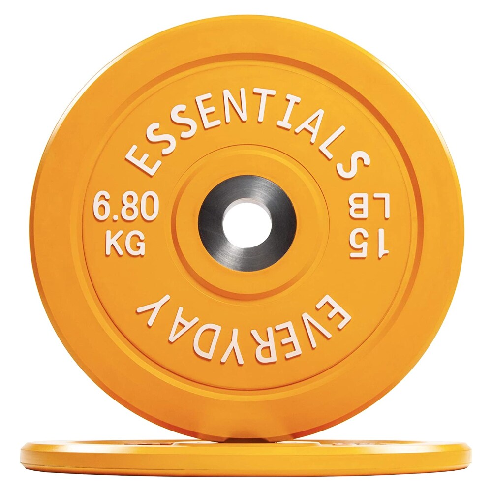 Par de Discos Olímpicos Recubiertos Color Naranja 15 Lb. - Imagen 3