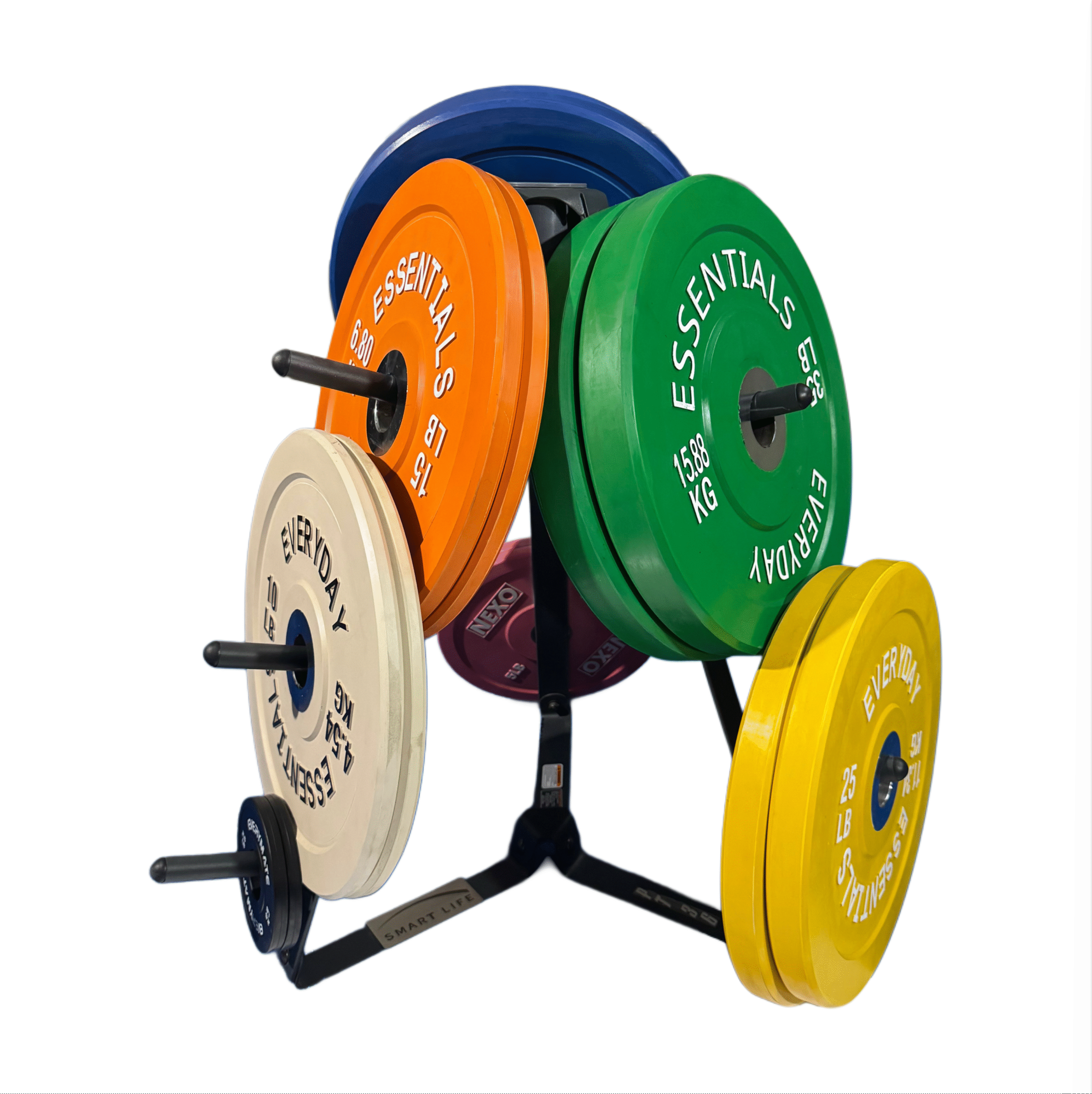 Rack Uso Rudo con Discos Olímpicos de Colores de 1.25 a 45 Lb. - Smart Life - Imagen 3