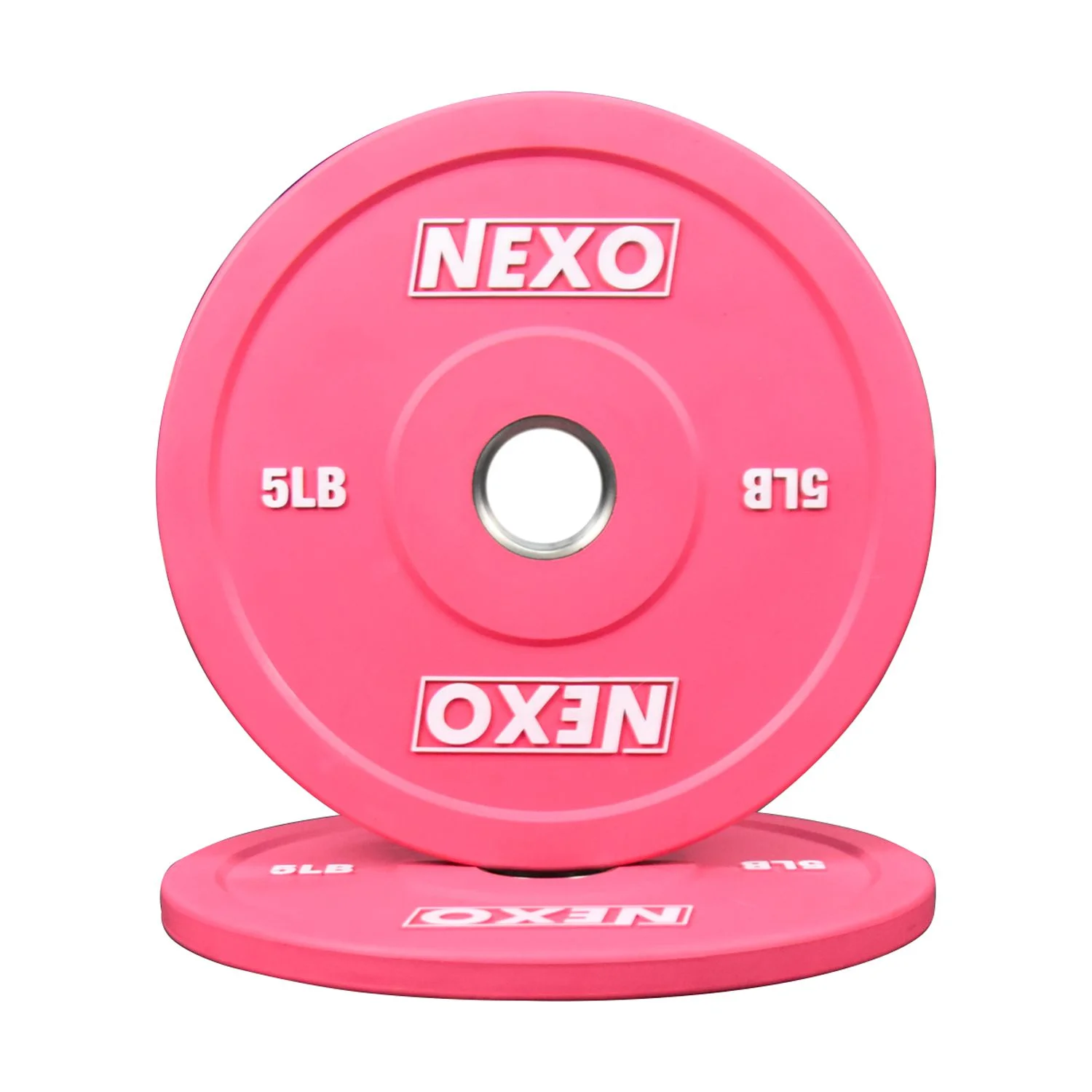 Par de Discos Olímpicos Recubiertos Color Rosa 5 Lb. - Imagen 4